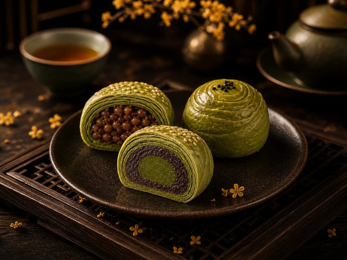 日本抹茶粉与茶筅原料展示