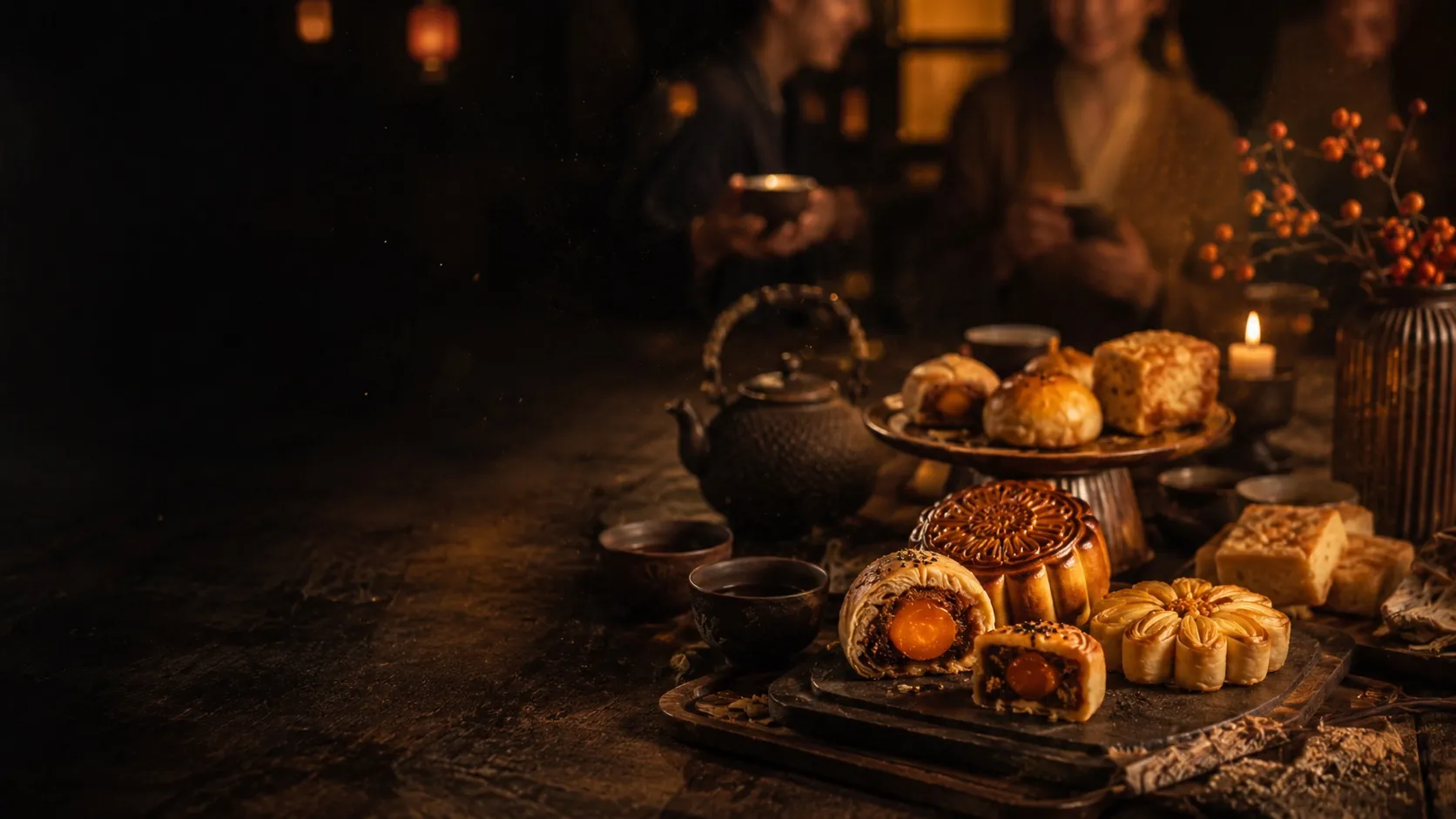 云酥坊活动快闪东方茶席暗金主视觉